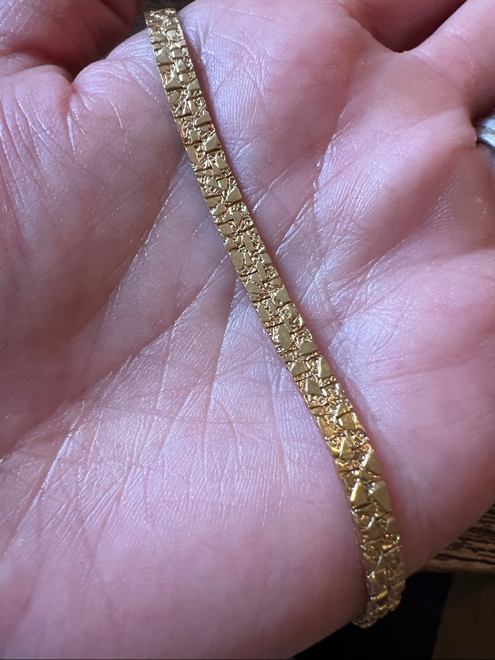 Vintage B.C. Lind 14K Gold Filled Textured Necklace 18”